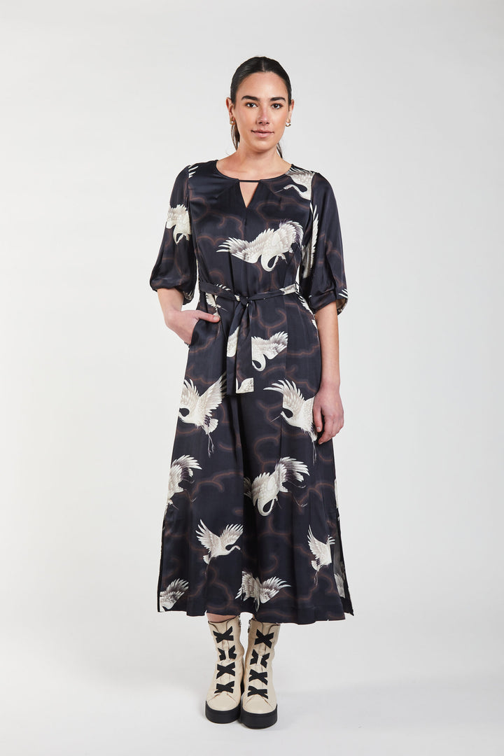 Obi Crane Shift Dress