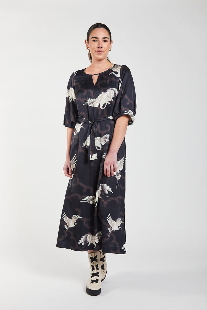 Obi Crane Shift Dress