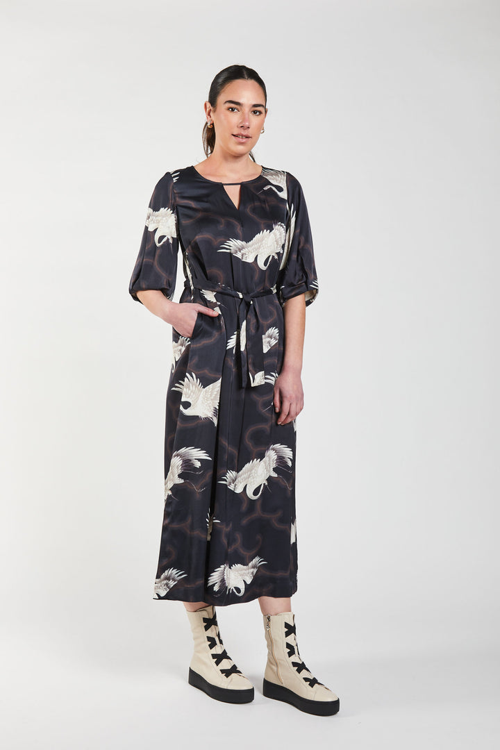 Obi Crane Shift Dress