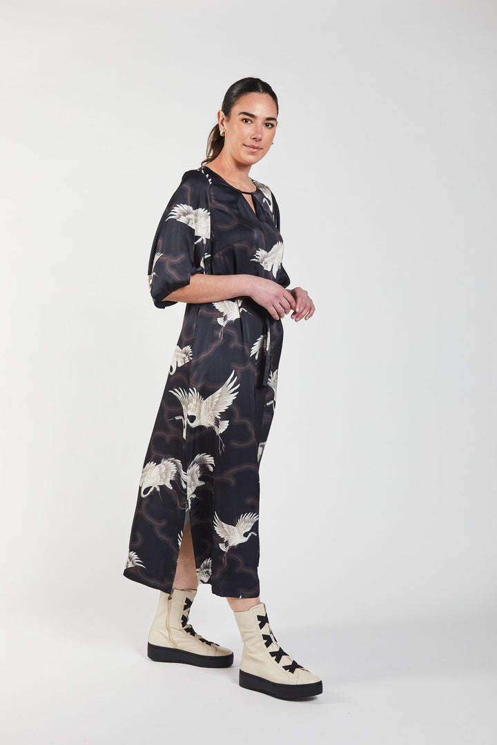 Obi Crane Shift Dress