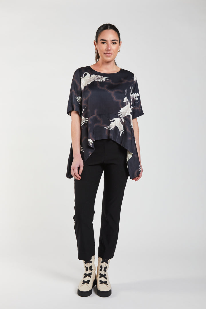 Obi Crane Drape Top