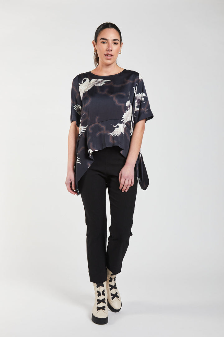 Obi Crane Drape Top