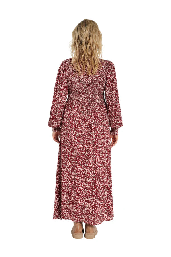 V/N Shirred Bodice Dress