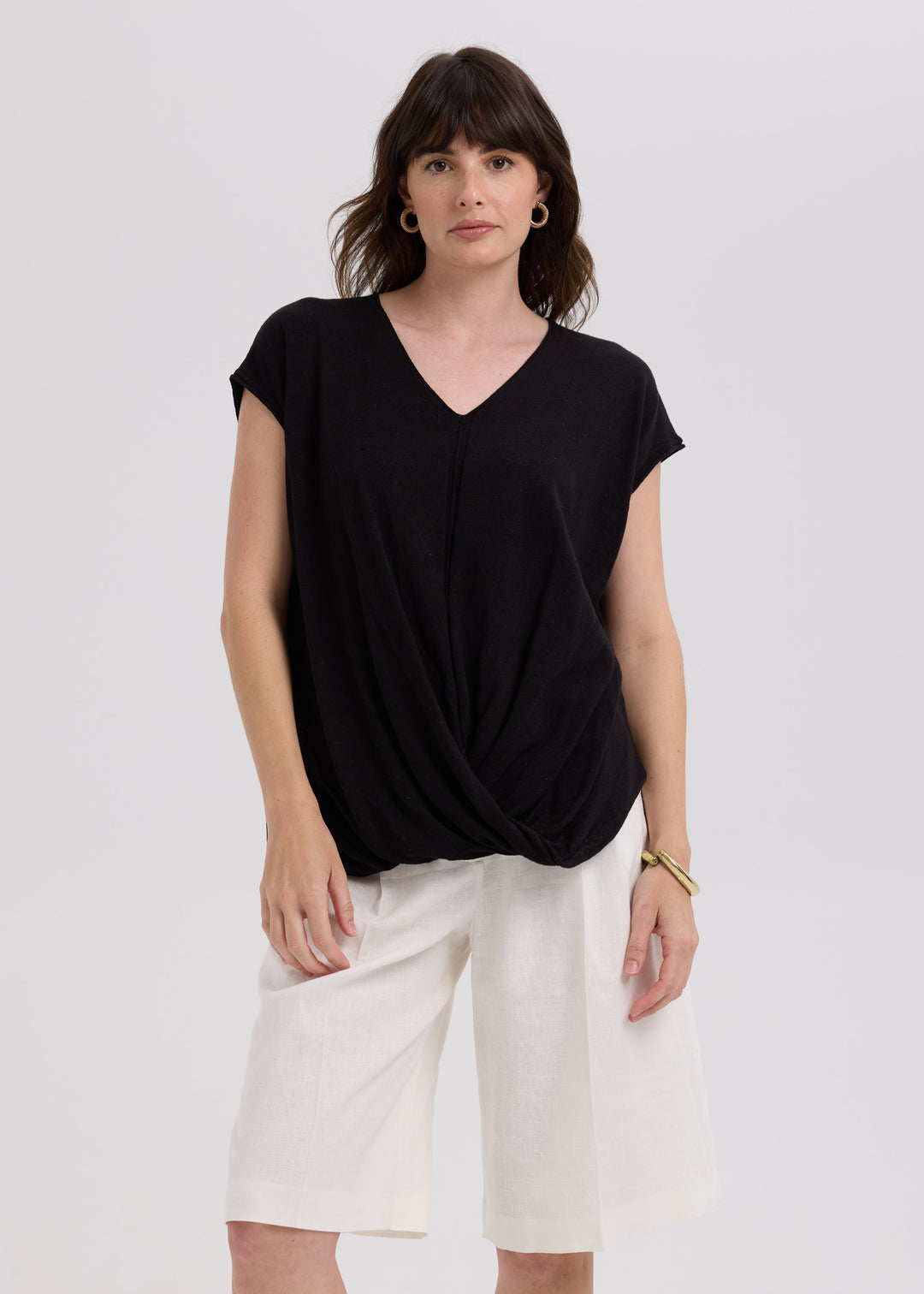 LD&Co Linen Drape Top