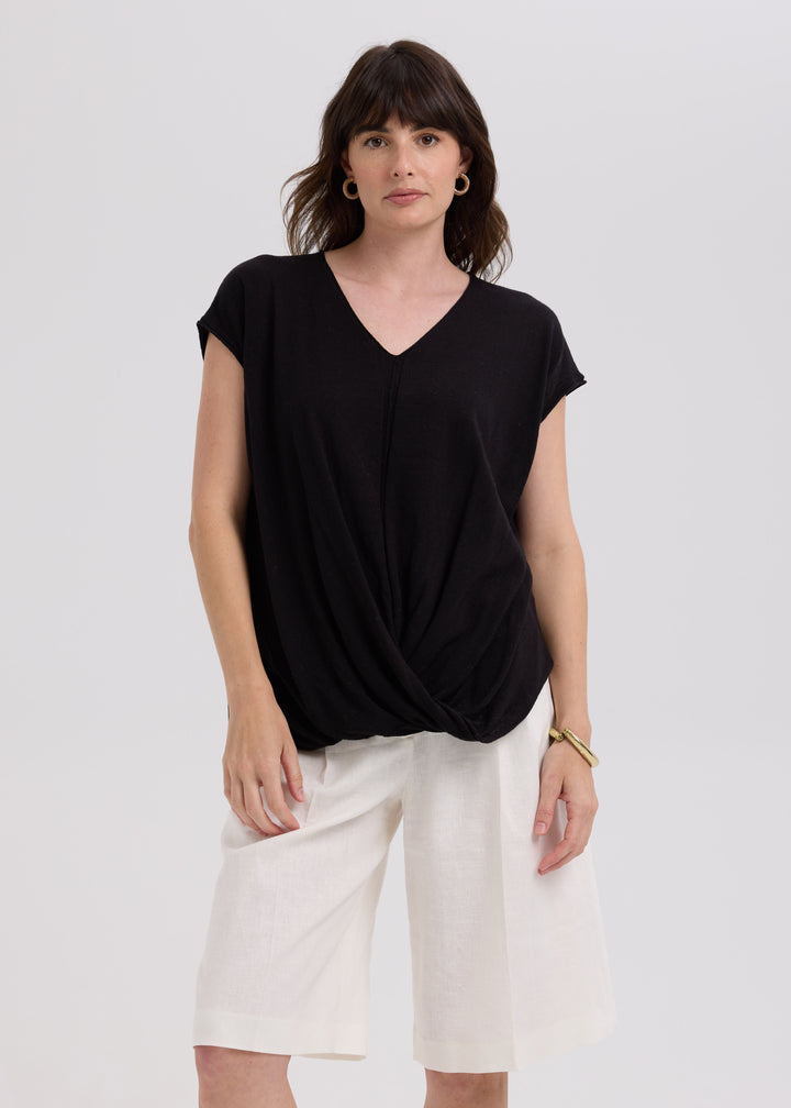 LD&Co Linen Drape Top