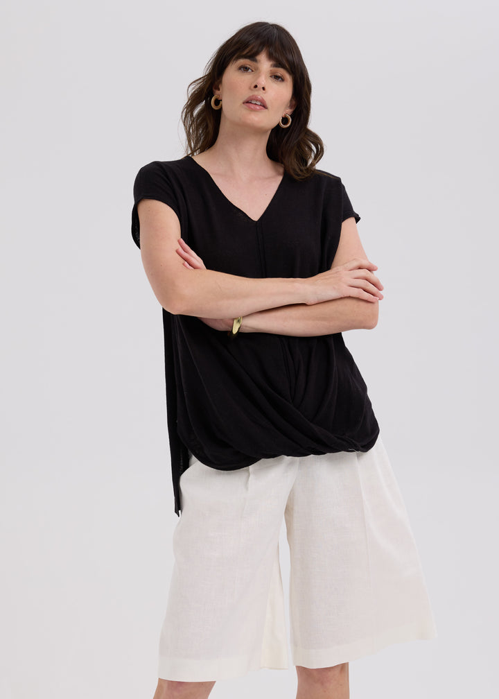 LD&Co Linen Drape Top