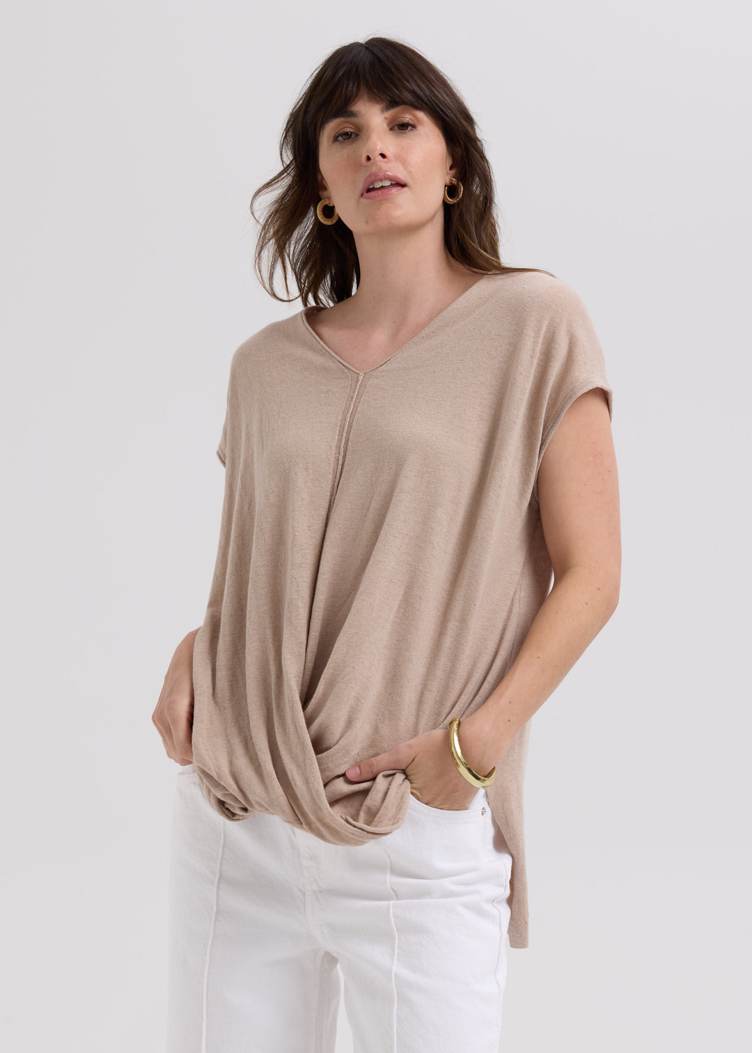 LD&Co Linen Drape Top