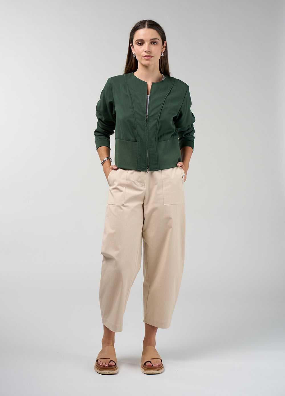Green bomber Jacket