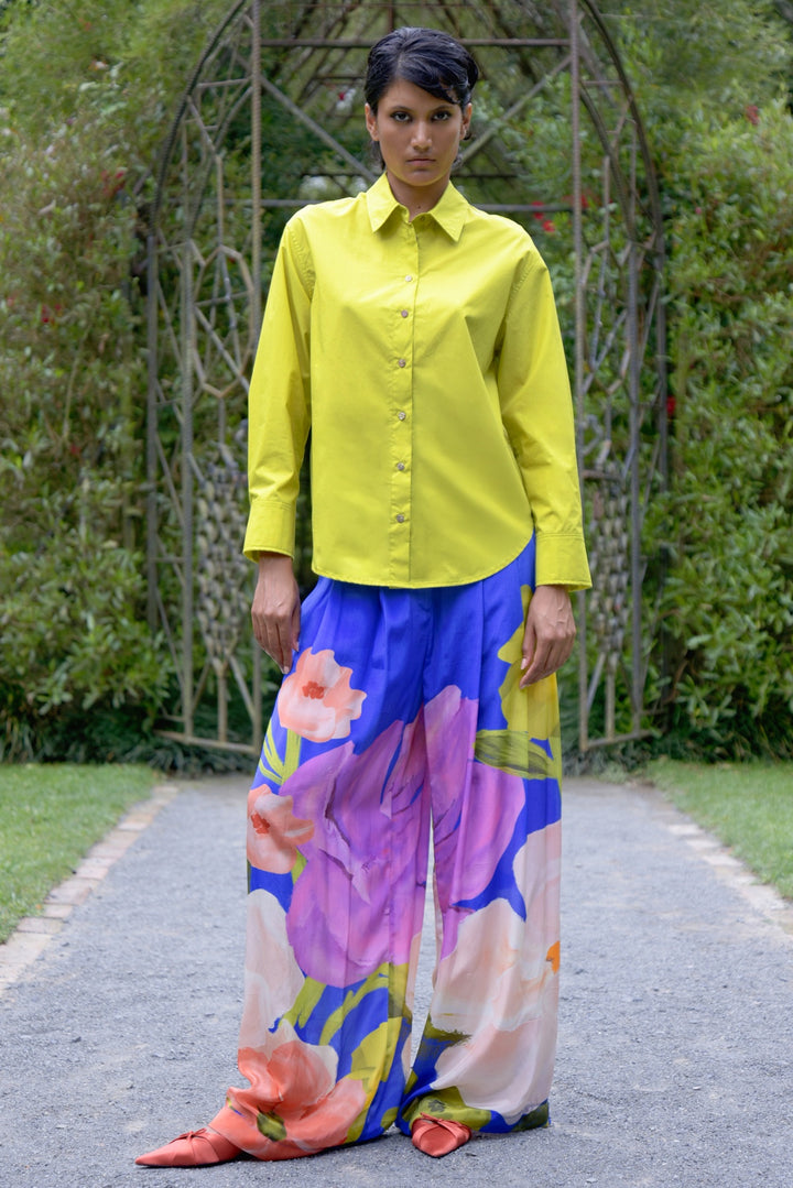 Trelise Cooper Walk Of The Town Trouser Cobalt Floral