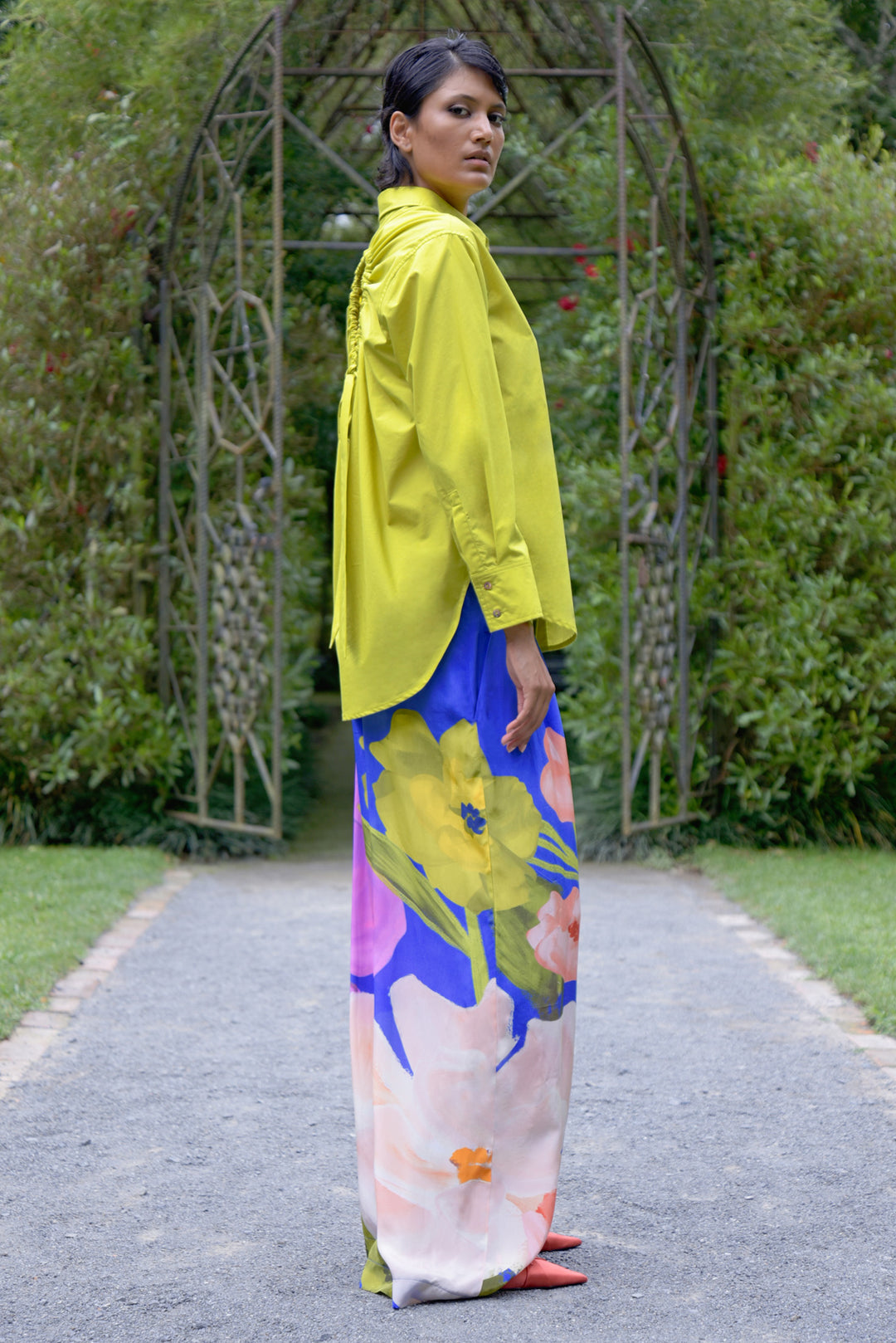 Trelise Cooper Walk Of The Town Trouser Cobalt Floral