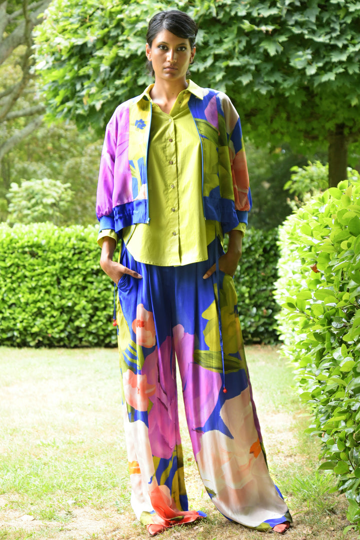 Trelise Cooper Walk Of The Town Trouser Cobalt Floral
