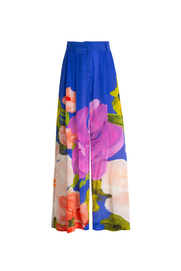 Trelise Cooper Walk Of The Town Trouser Cobalt Floral