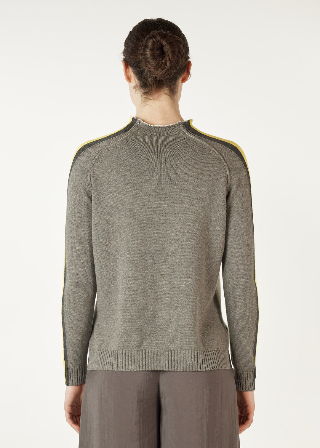 Zaket & Plover Contrast Funnel Neck Jumper