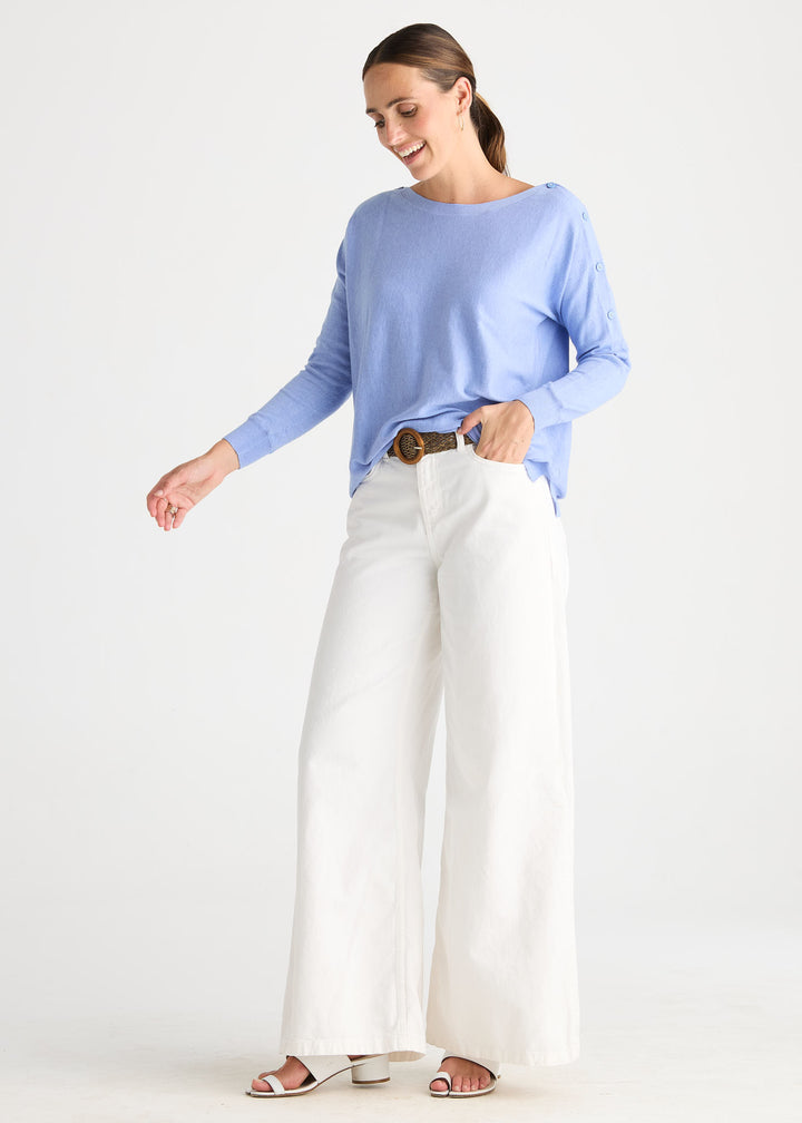 Z&P Button Boat Neck