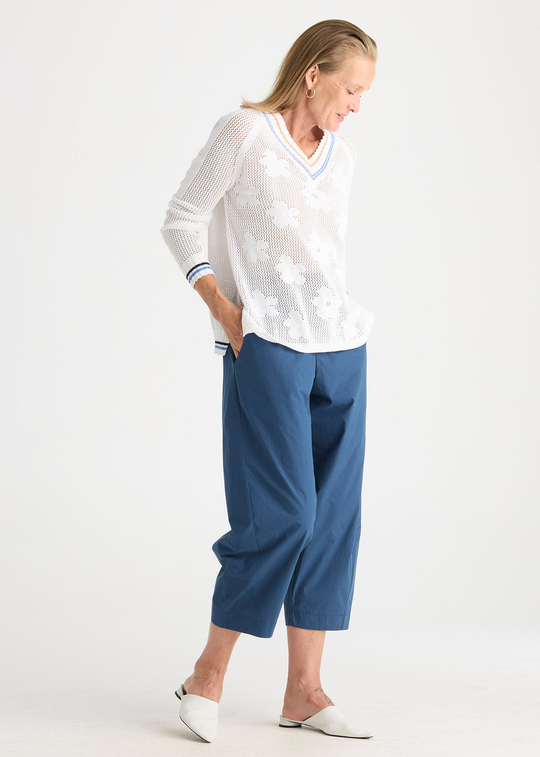 Z&P Floral Pointelle Vee