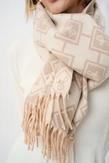 Joseph Ribkoff  Geometric Fringed Scarf