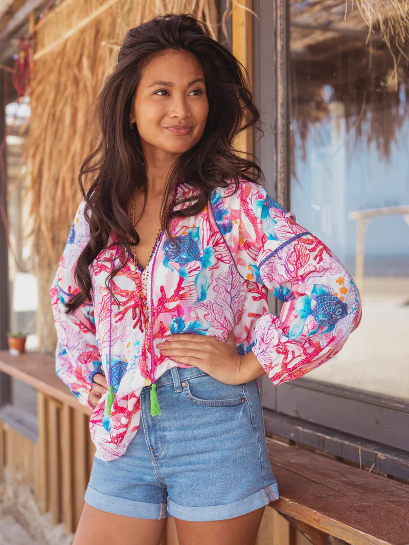 Place Du Soleil Coral Top – Modiste
