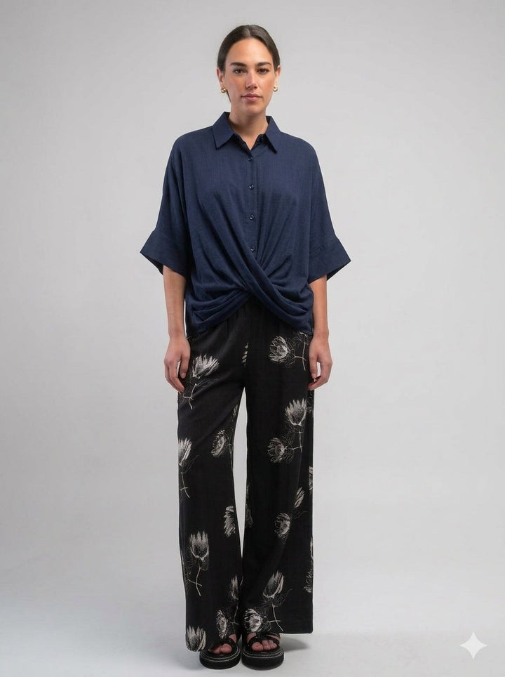 Obi Poppy Crossover Shirt