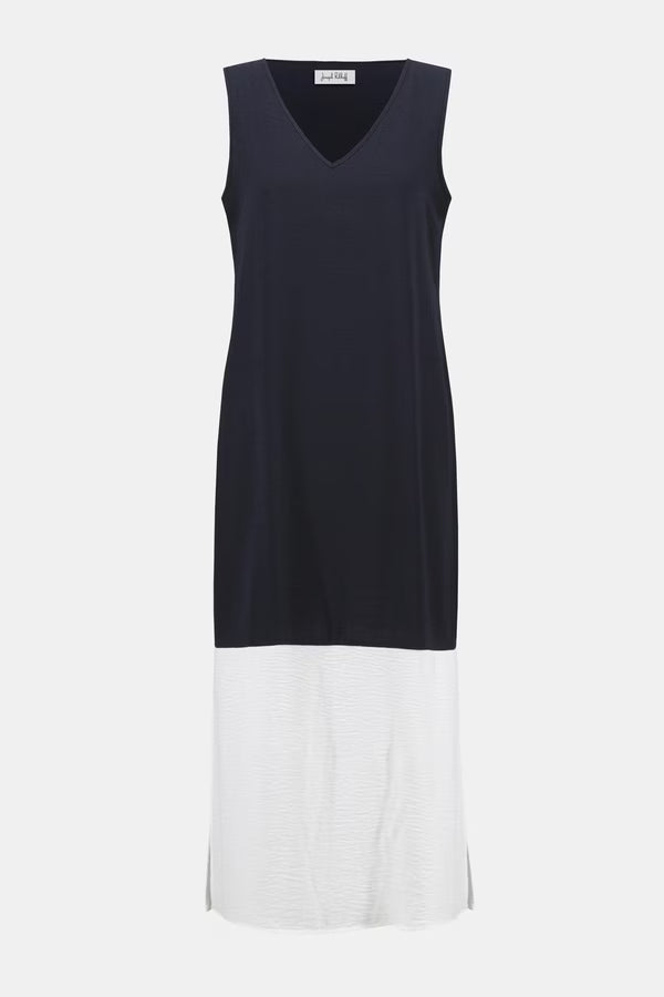 Joseph Ribkoff Sleeveless V-neck Midi Dress