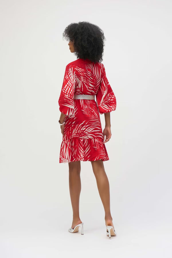Joseph Ribkoff Floral Puff Sleeve Dress