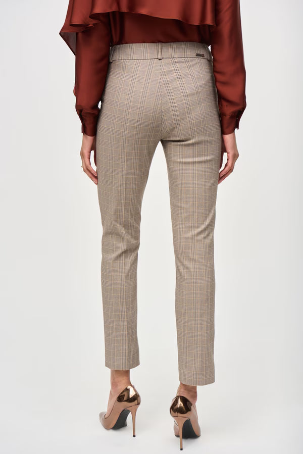 Joseph Ribkoff Mid-rise Tartan Business Trousers