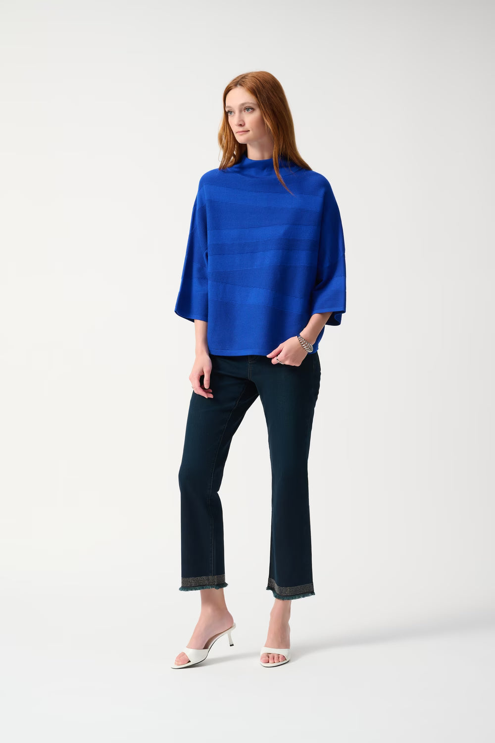 Joseph Ribkoff Mock Neck Boxy Top