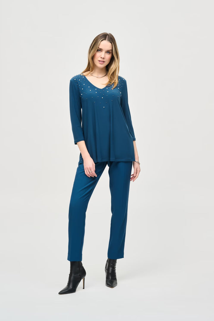Joseph Ribkoff Pearl-embellished Top