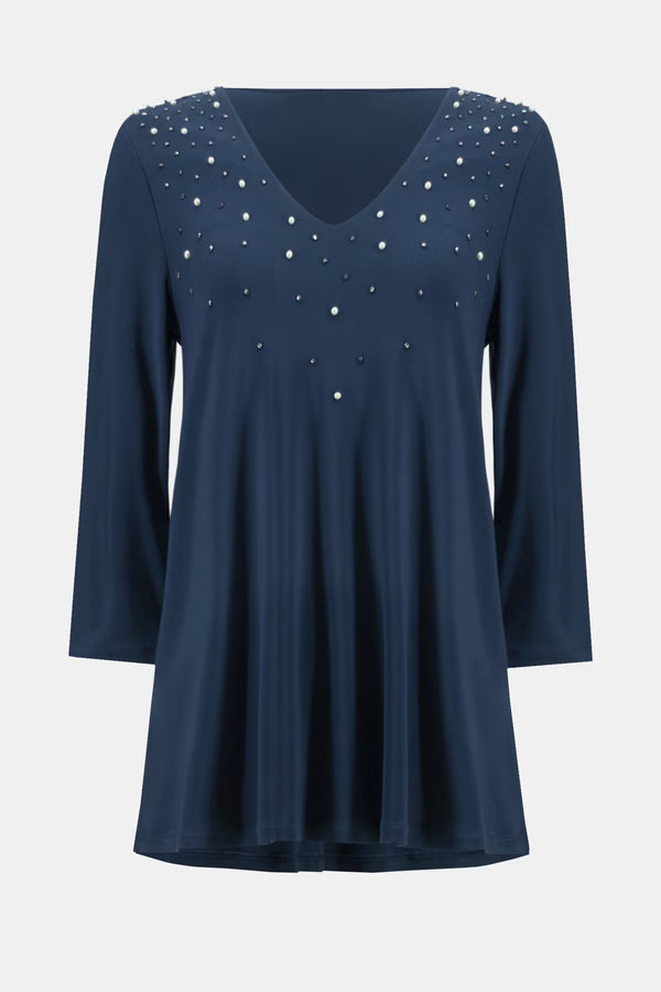 Joseph Ribkoff Pearl-embellished Top
