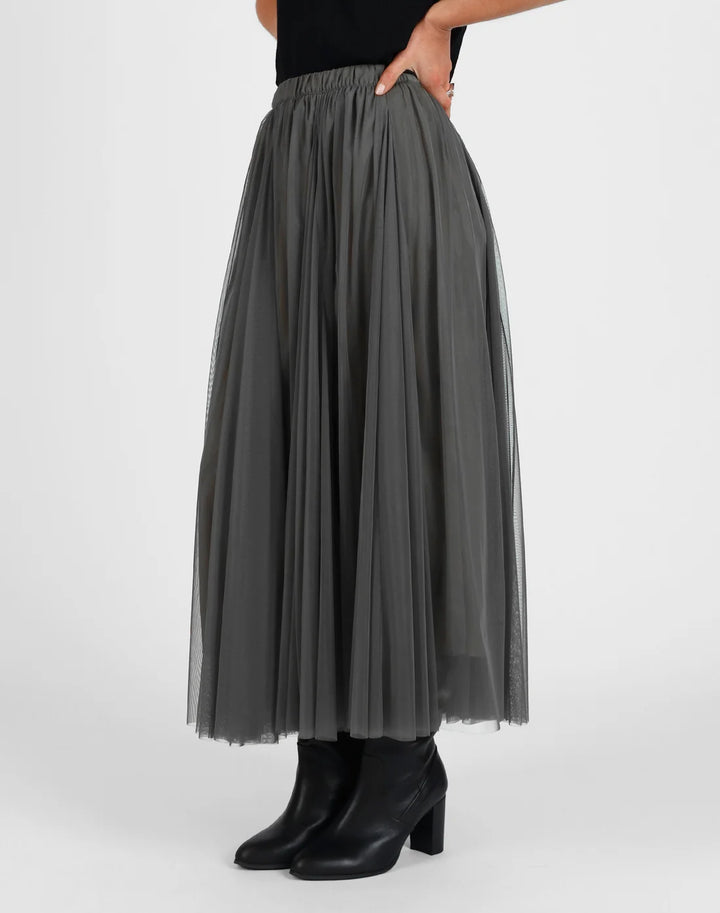 Storm Mesh Godet Skirt