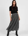 Storm Mesh Godet Skirt