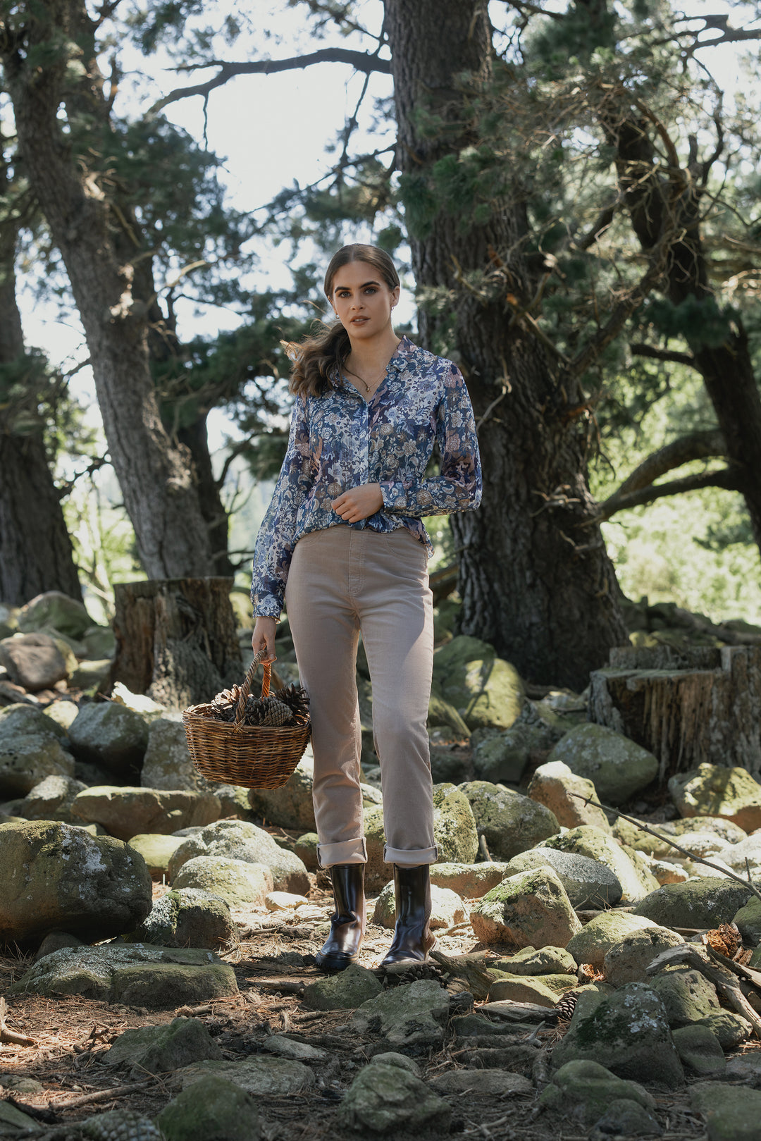 Vassalli Peplum Shirt with Fluted Sleeve