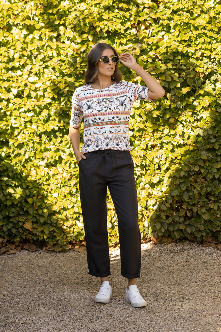 Vassalli  Carmen Round Neck Top