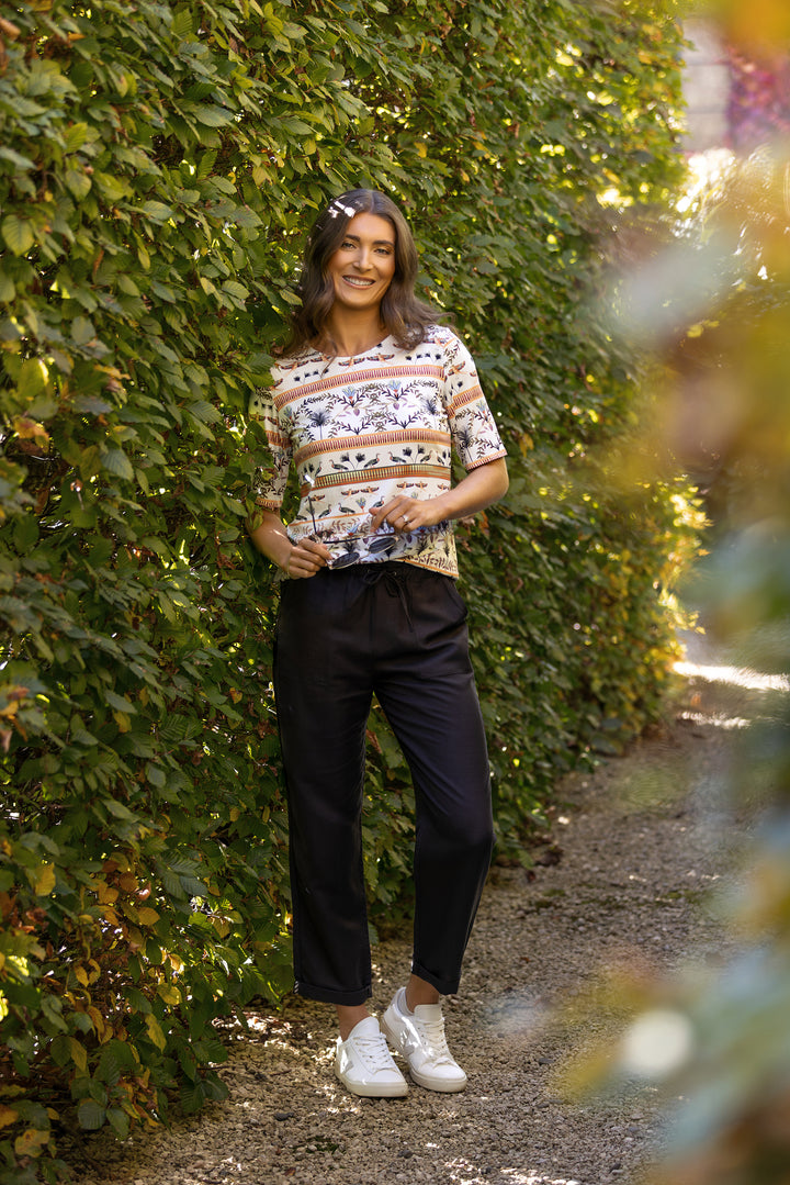 Vassalli  Carmen Round Neck Top