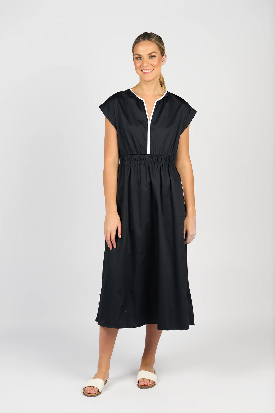 Vassalli Shirred Waist Dress
